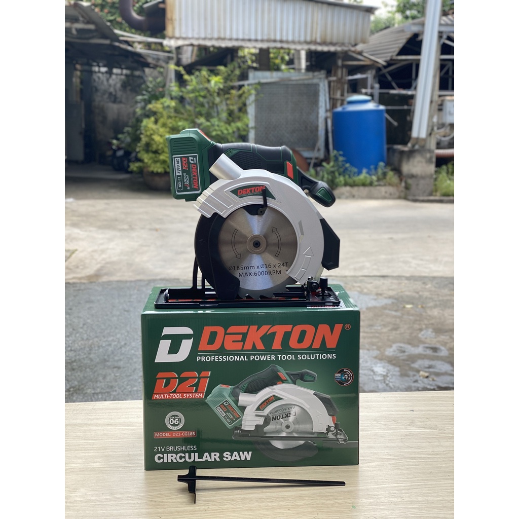 Máy Cưa Gỗ 185mm Dekton / D21-CG185 / Motor Brushless / Tặng Kèm 1 Chuyên Vít 180Nm
