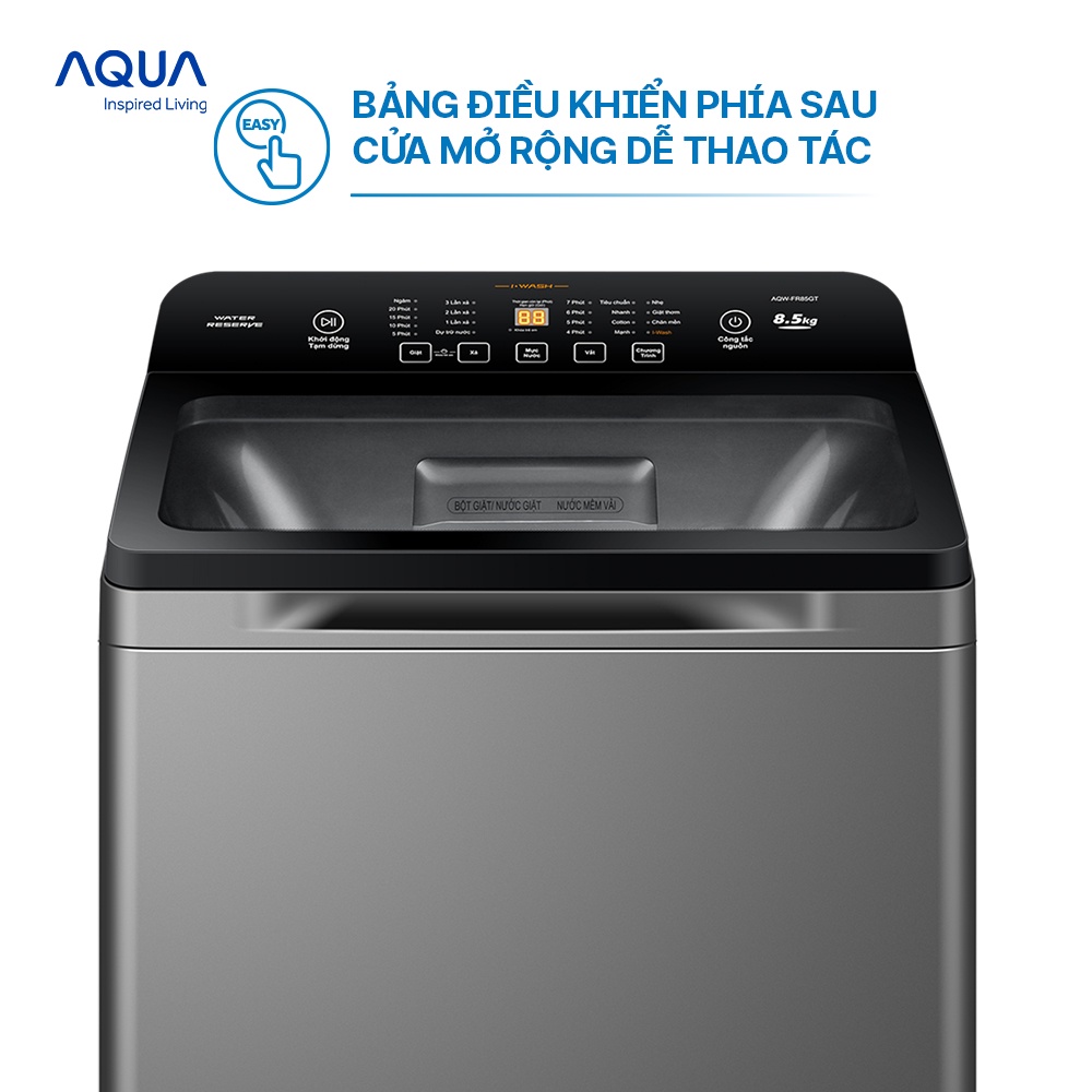 Freeship Toàn Quốc - Máy giặt cửa trên Aqua 8.5kg AQW-FR85GT.S