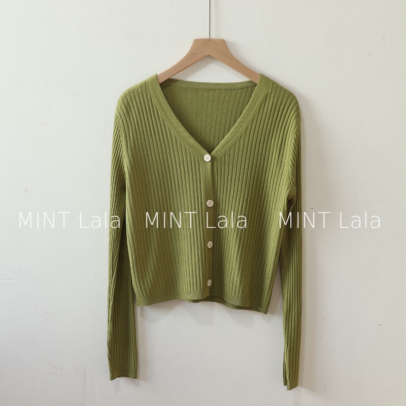 Áo Khoác Len Mỏng 4 Cúc Cổ V Hàng Quảng Châu Giá Rẻ