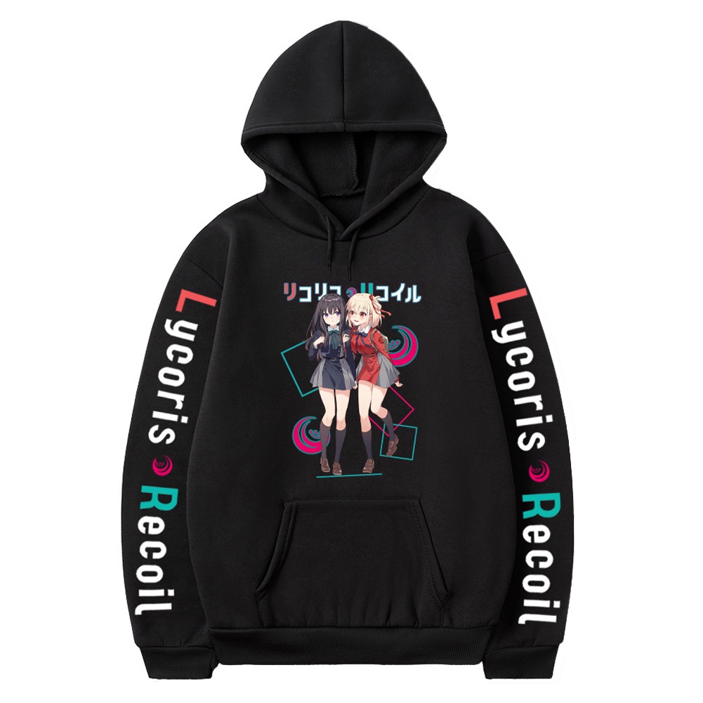 Áo Hoodie Hóa Trang Nhân Vật Lycoris Recoil Inoue Takina Chisato Nishikigi 3D