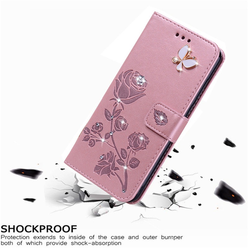 Ốp Điện Thoại Da Silicon Hình Quyển Sách Họa Tiết Hoa Hồng Dập Nổi Cho Samsung Galaxy A03 Core A13 A23 4G 5G A33 A53 A73 5G