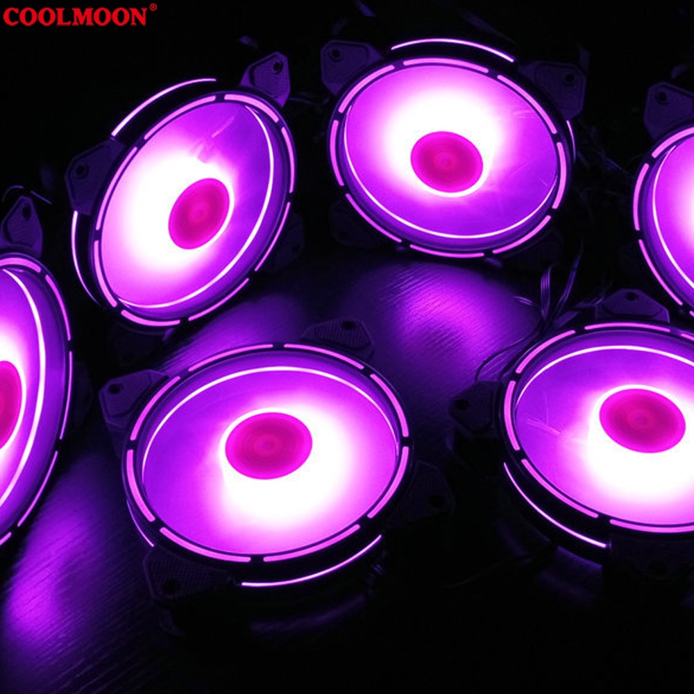 [ BỘ 6 FAN ] Quạt Tản Nhiệt, Fan Led ARGB Coolmoon + Bộ Hub Coolmoon và điều khiển - Tặng kèm ốc vít