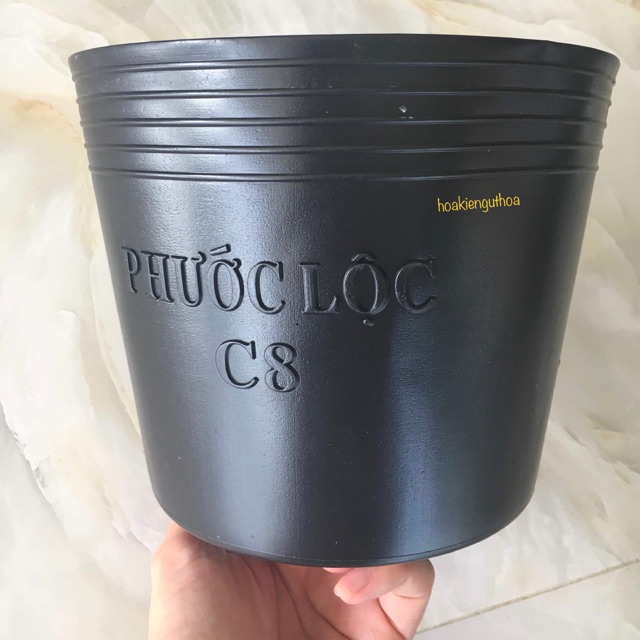 Chậu nhựa đen C8 (18x15cm) trồng cây, ươm cây