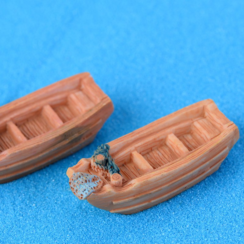 Set 2 Mô Hình Thuyền Câu Cá Trang Trí Sân Vườn