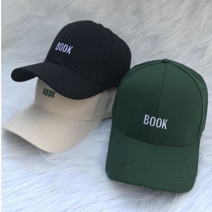 Mũ lưỡi trai nón kết HAZIN thêu chữ Book unisex phù hợp cho cả nam và nữ nhiều màu
