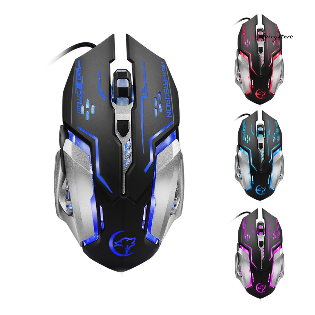 Chuột Gaming Fs + Ywyt G815 6 Nút Bấm Có Đèn Led