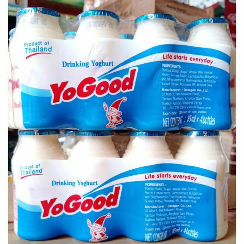 sữa chua uống tiệt trùng yogood lọ 85ml*4