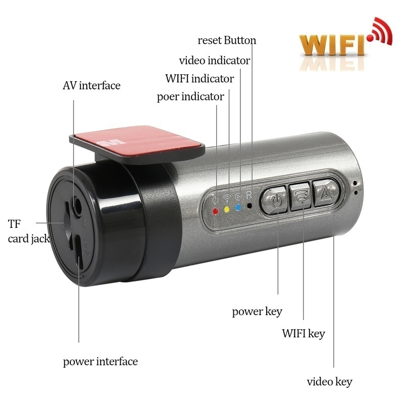 Máy quay hành trình mini cho xe ô tô hỗ trợ quay đêm 1080P kết nối WiFi | BigBuy360 - bigbuy360.vn