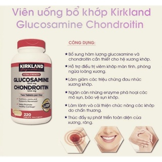 Viên uống bổ khớp glucosamine and chondroitin 220v