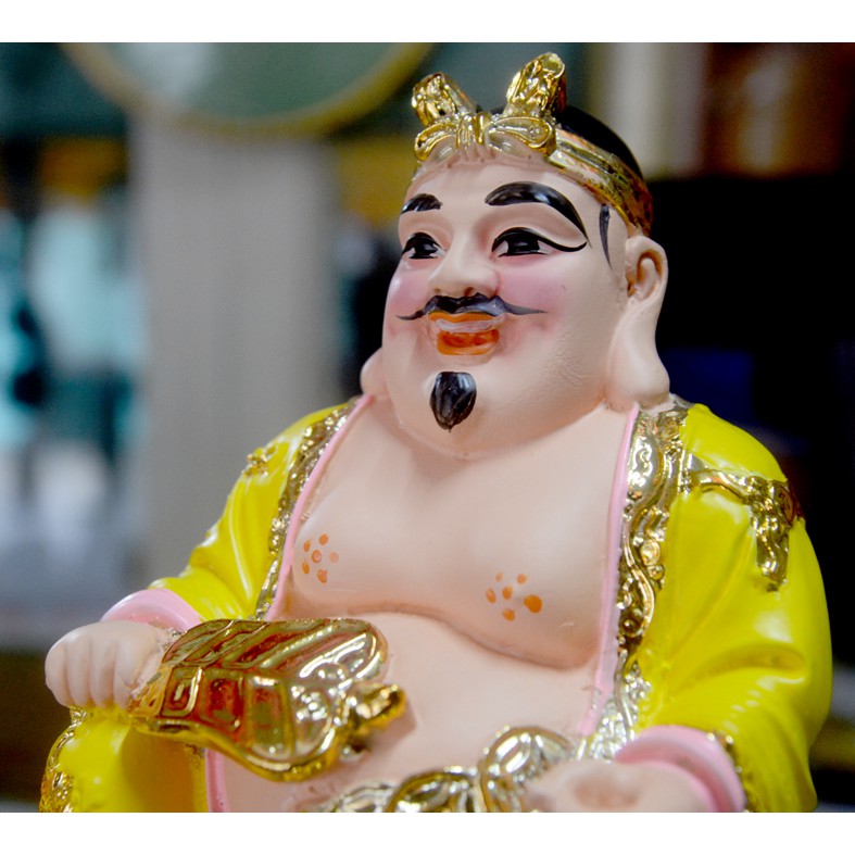 Bộ tượng hai ông Thần Tài Thổ Địa áo vàng-Có 4 cỡ