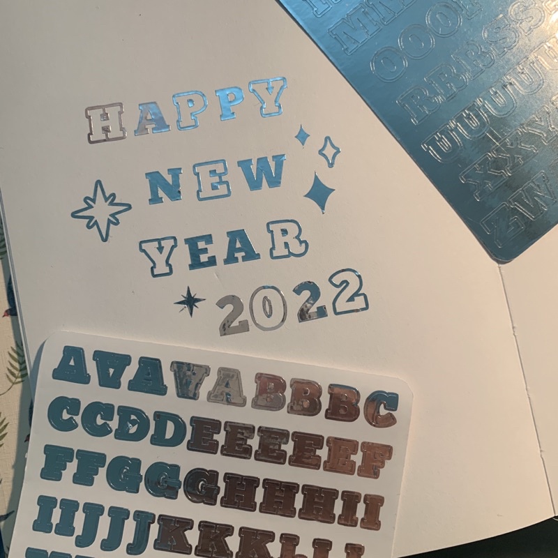 Sticker chữ cái kim loại bạc viết hoa 2 lớp trang trí sổ, Toploader | Độc quyền bởi Plan With Prey