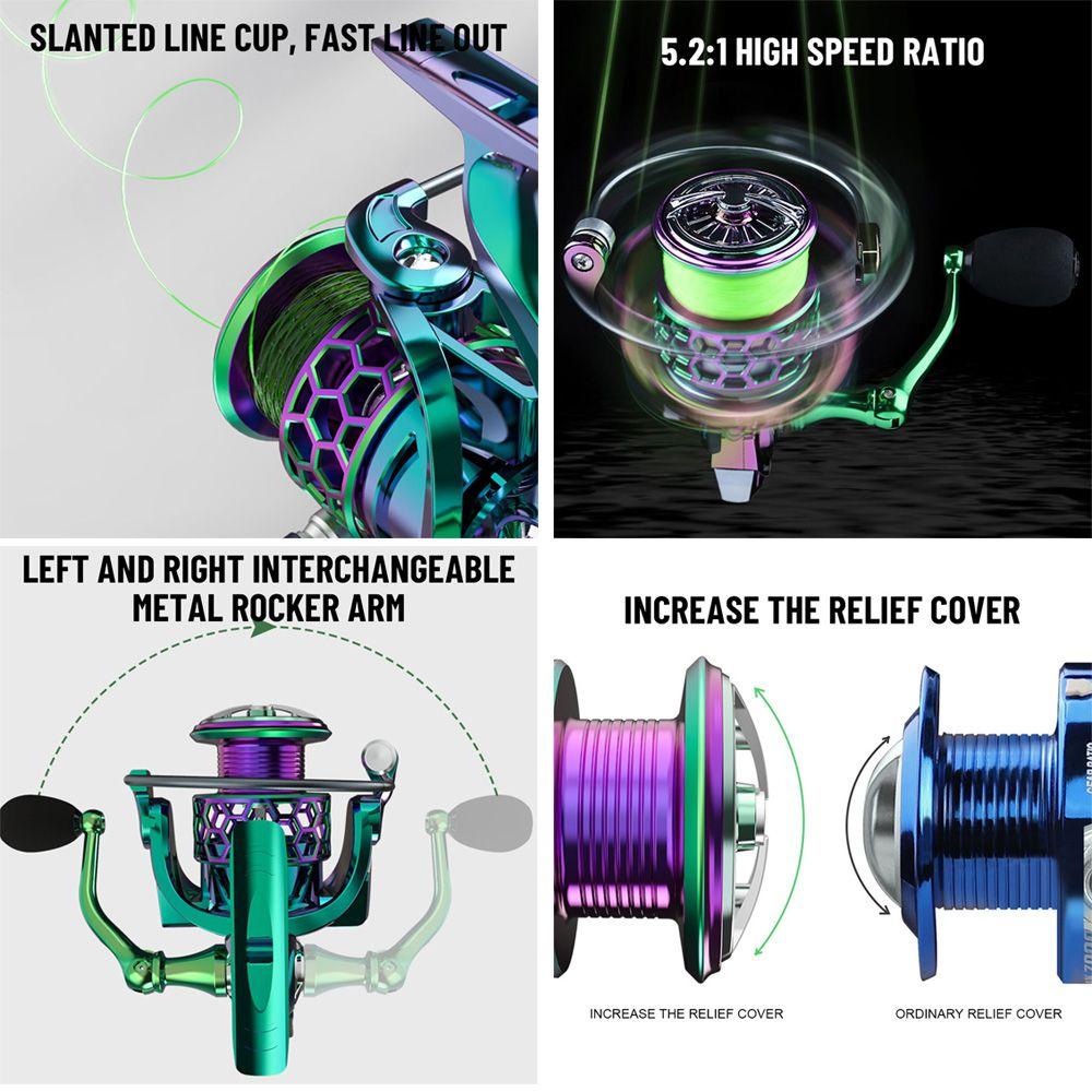 MUVAKO Máy Câu Cá Kim Loại 5.2: 1 3 + 1 Chất Lượng Cao