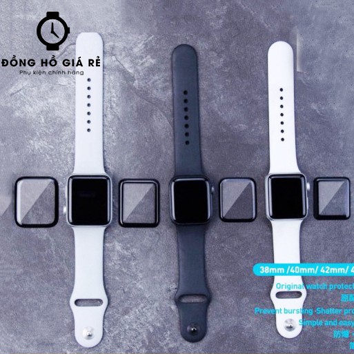 Miếng dán CƯỜNG LỰC 3D CHO APPLEWATCH - Cường lực BẢO VỆ FULL MÀN HÌNH CHO APPLEWATCH SIZE 38/40/42/44MM