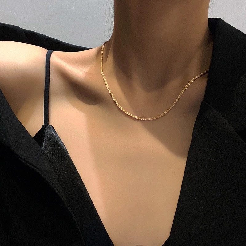 Vòng cổ / Vòng Đeo Tay Lấp Lánh Phong Cách Hàn Quốc Thời Trang Cho Nữ