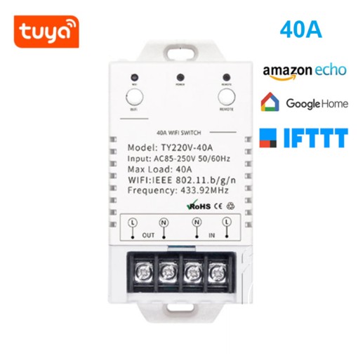 Công Tắc Wifi Và RF Công Suất Lớn 40A Tuya SHP-SW3 - [SMHP]