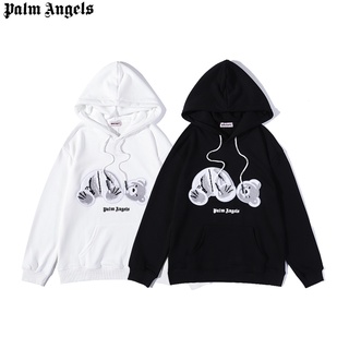 Burst Money PA Áo hoodie chui đầu vải cotton thêu hình gấu cho nam và nữ
