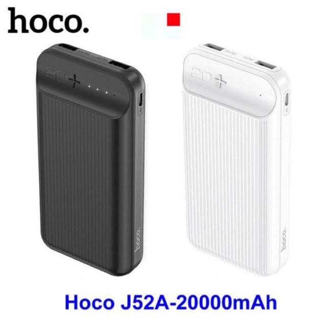 [ FREESHIP ]Pin sạc dự phòng HoCo J52A New joy 10000mAh  20000mAh Lõi Li- Polymer 2 cổng USB  Output max 2A-Chính hãng