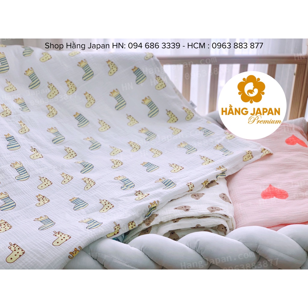 Chăn xô trần bông Babybee cho bé dày dặn ấm áp kích thước 1m*1.2m (ngẫu nhiên)