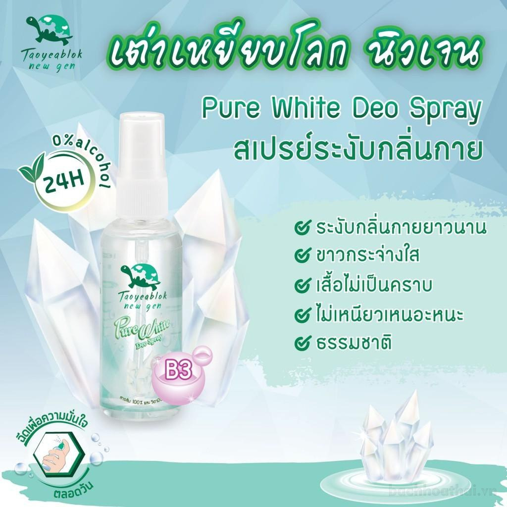 Chai 50ml xịt khử mùi Taoyeablok New Gen Pure White Deo Spray Thái Lan