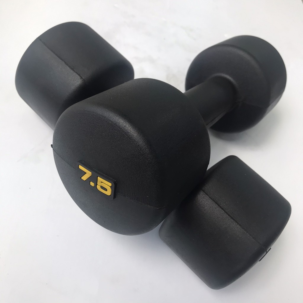 Bộ 2 tạ tay cao su đen 7,5kg