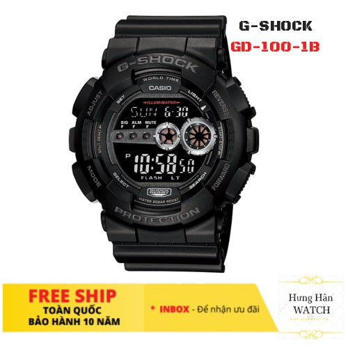 Đồng hồ thể thao nam nữ G-Shock GD-100-1B [Hưng Hân Shop]