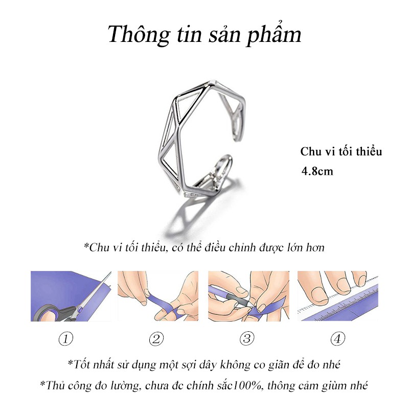 🔥🔥Nhẫn nữ Mạ bạc Inox Có thể điều chỉnh kích thước Thiểu số Sáng tạo Cá Tính Không phai màu Trang sức NH-052