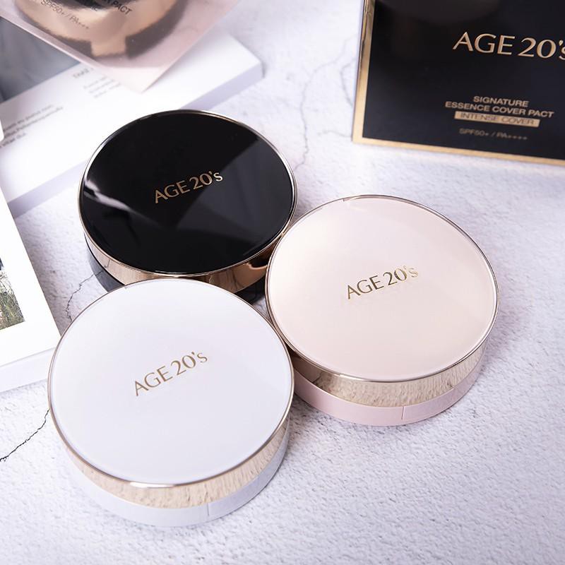 [TẶNG KÈM 1 LÕI] Phấn Nền Dưỡng Da Che Phủ Hoàn Hảo Age20'S Signature Essence [ĐEN]