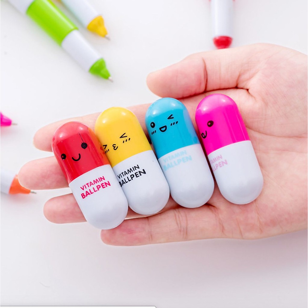 [VPP] Bút Bi Mực Xanh Hình Viên Thuốc,Bút Bi Cute Dễ Thương Cho Học Sinh |  VPP SÁNG TẠO TTC029