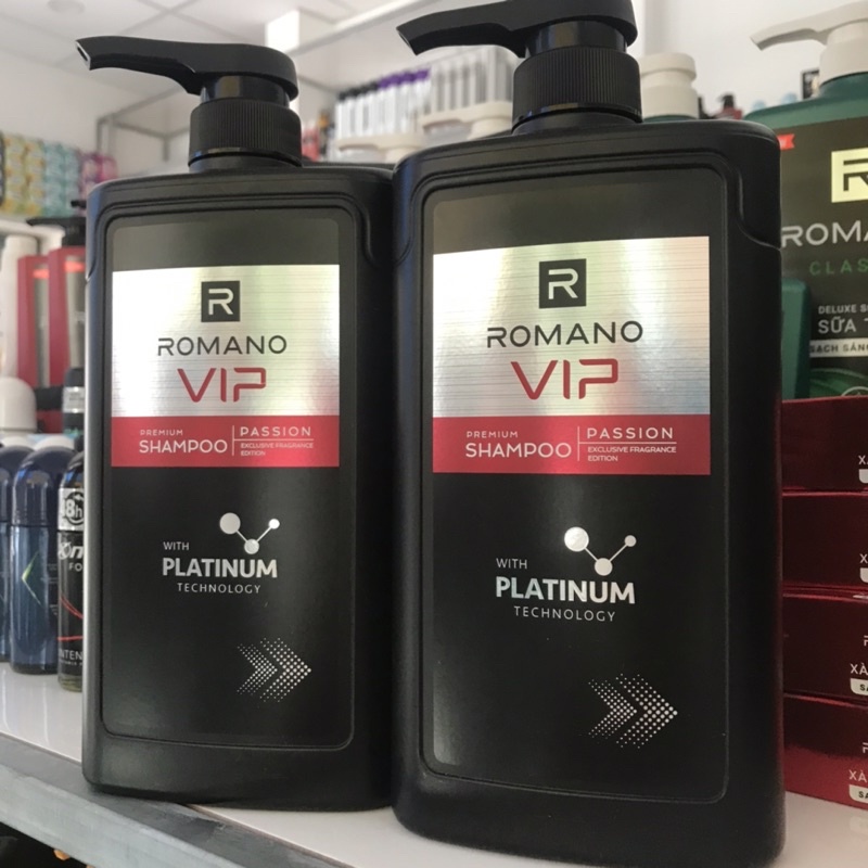 Dầu gội  Cao  cấp Romano Vip Passion mạnh mẽ bí ẩn 650g