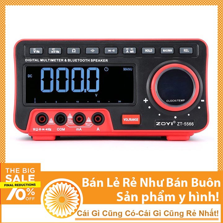 Đồng Hồ Vạn Năng Số Để Bàn Kiêm Loa Bluetooth ZT-5566