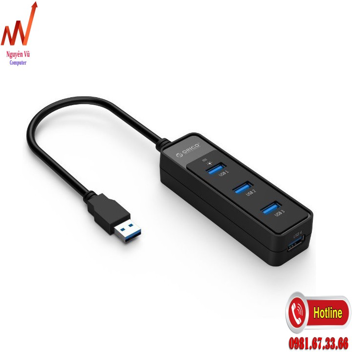 Hub chia 4 cổng USB 3.0 Orico W5PH4 - Bộ chia Hub 4 cổng USB 3.0 Orico W5PH4