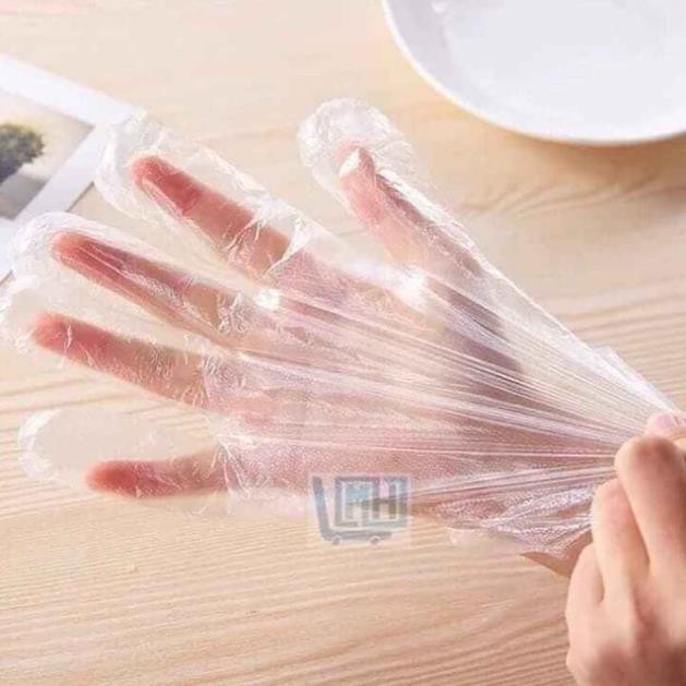 [KHO SỈ] Hộp 100c găng tay nilon hộp đỏ hàng chuẩn siêu dai