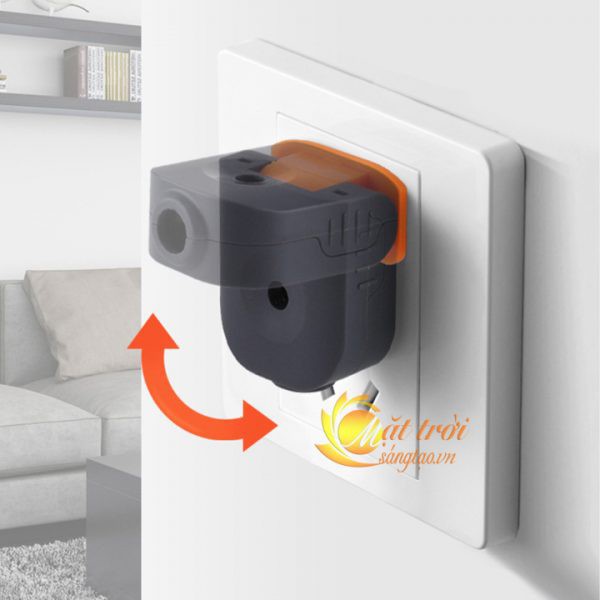 GIÁ CỰC TỐT - Phích cắm chân dẹt gấp Đen-Cam