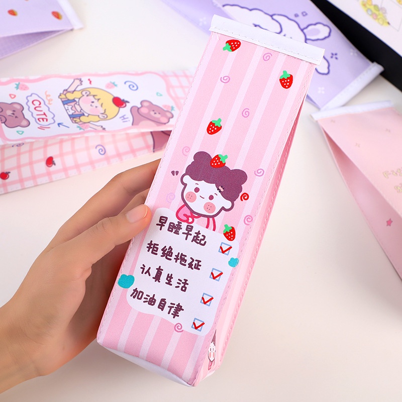Túi Đựng Bút Hình Hộp Sữa Thiết Kế Đơn Giản Dễ Thương Cho Nữ