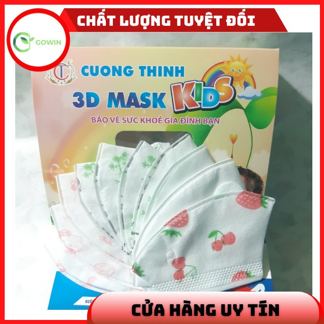 [CHO BÉ 3-10 TUỔI ] Khẩu Trang 3D Kids Trẻ Em Mask Cường Thịnh Họa Tiết Y Tế Xuân Lai Công Nghệ Nhật Bản Hộp 50C Bền