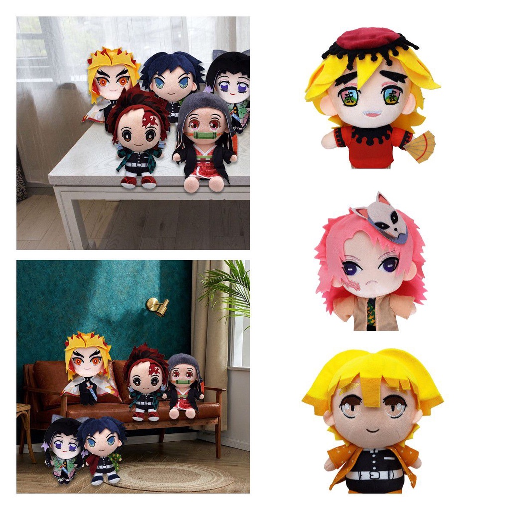 Thú Nhồi Bông Mềm 7.8 Inch Hình Nhân Vật Kimetsu No Yaiba