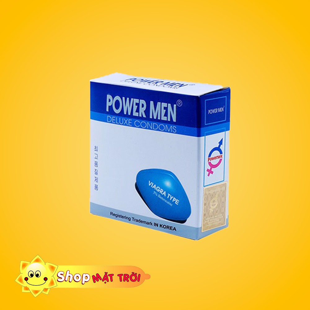 Bao cao su Powermen Viagra 5% hộp 3 cái