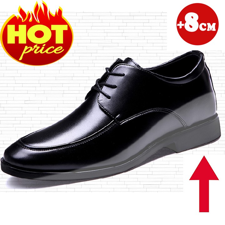 HOT - GIÀY TĂNG CHIỀU CAO  8 CM DA BÒ CAO CẤP NHẬP KHẨU G04