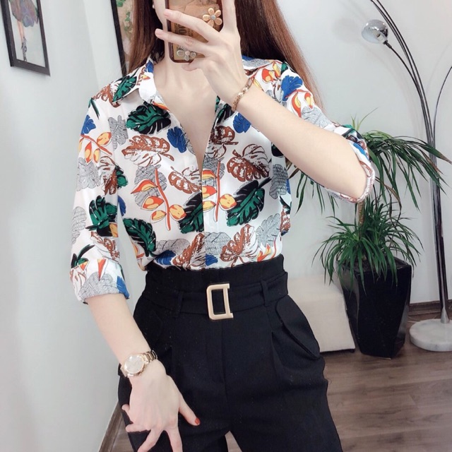 Sơ mi hoạ tiết