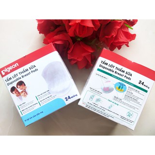 Miếng Thấm Sữa Cho Mẹ Thấm Hút Nhanh Pigeon 24 Miếng