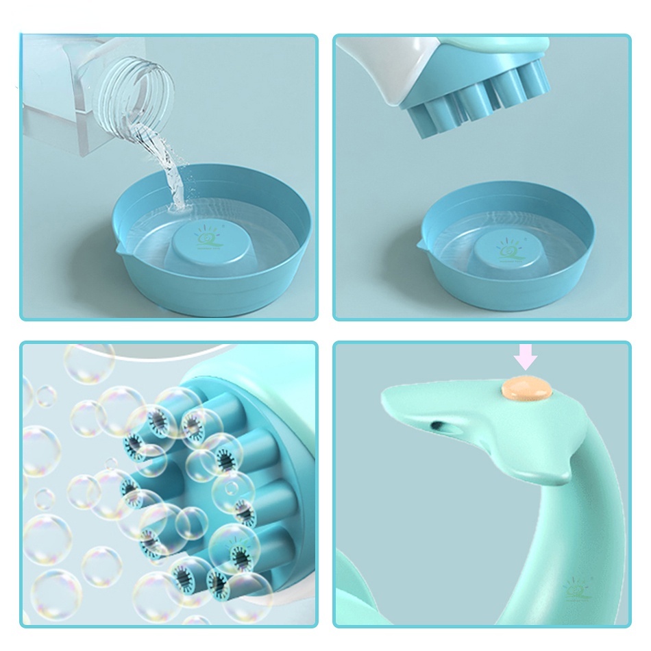 Súng Bắn Bong Bóng Xà Phòng Tự Động Hình Cá Heo Xinh Xắn Cho Bé