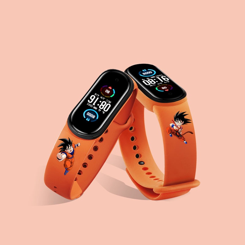 Dây Đeo Silicon Họa Tiết Hoạt Hình Cho Đồng Hồ Thông Minh xiaomi Mi band 7 Miband 6 xiaomi Mi band 7 6 5 4 3 xiaomi band 5 xiaomi band 4