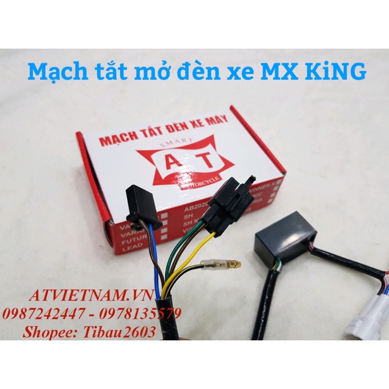 Mạch tắt mở đèn chính xe MX King sử dụng công tắc zin