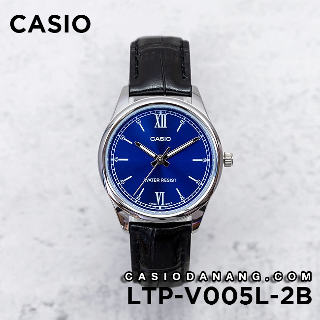 Đồng hồ nữ dây da Casio chính hãng Anh Khuê LTP-V005L-2BUDF (28mm)