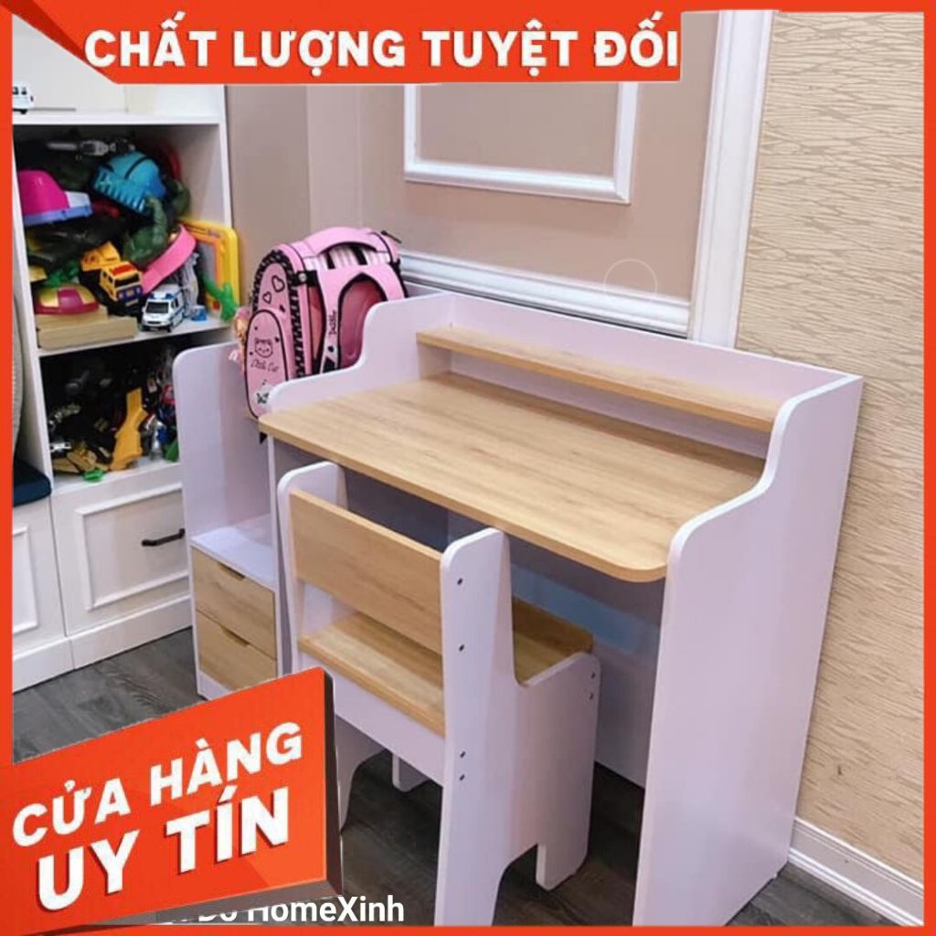 Bàn Học Sinh Kèm Ghế Cho Bé Gỗ Cao Cấp Chống Cận Thị Chống Gù Miễn Phí Ship Hà Nội
