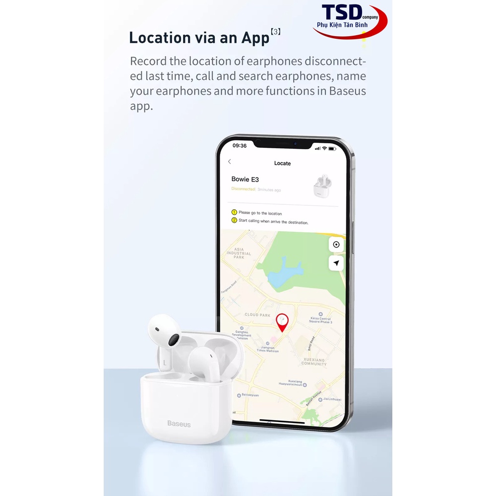 Tai Nghe Bluetooth True Wireless Baseus Bowie E3 Chính Hãng