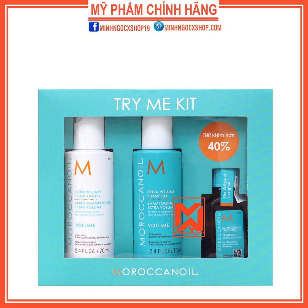 ✅[ MOROCCANOIL ] MOROCCANOIL TRY ME KIT ( GỘI XẢ 70ML + TINH DẦU 15ML )