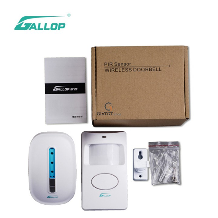 Chuông cửa cảm ứng hồng ngoại báo khách GALLOP DOORBELL F623 (loại tốt)
