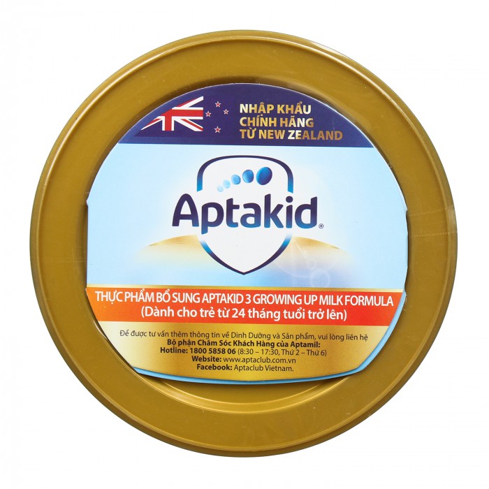 Sữa Bột Aptakid New Zealand Hộp Thiếc Số 3 (900g/lon) - Cho Bé Trên 24 Tháng