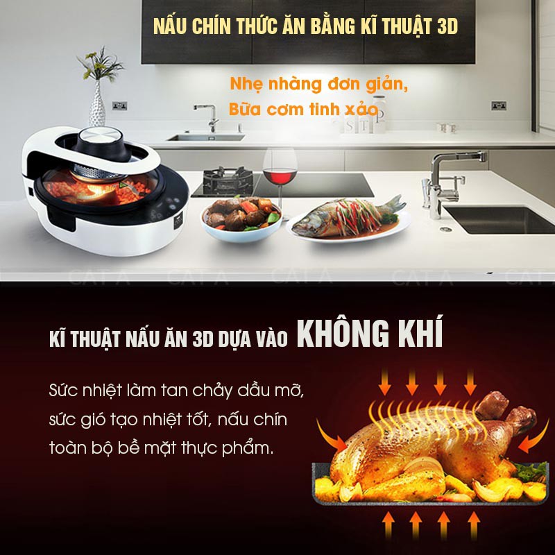 NỒI CHIÊN KHÔNG DẦU HALOGEN CAO CẤP- Nướng, chiên an toàn cho sức khỏe, không lo dầu mỡ